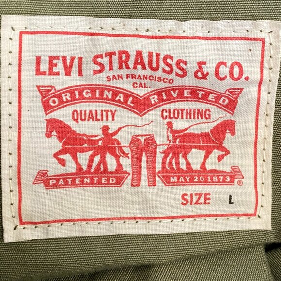 Levi’s Caroline Camo Embroidered Jacket Hippie Military Utility Y2K Grunge Sz L - Picture 11 of 16